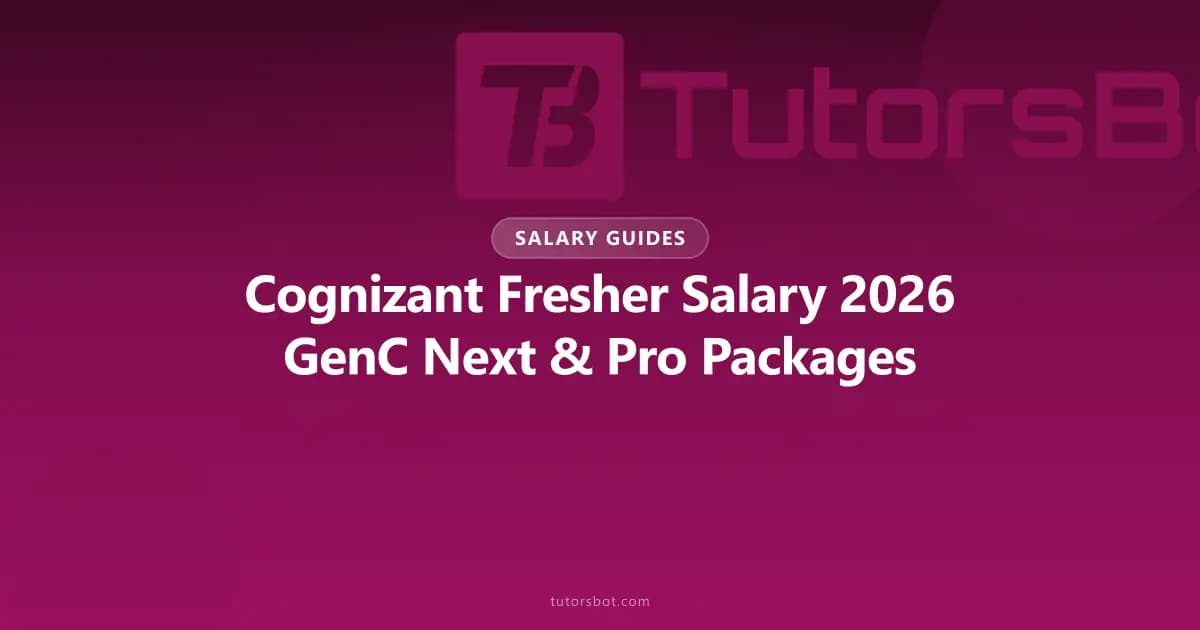 Cognizant Fresher Salary 2026: GenC, GenC Next, GenC Pro Packages