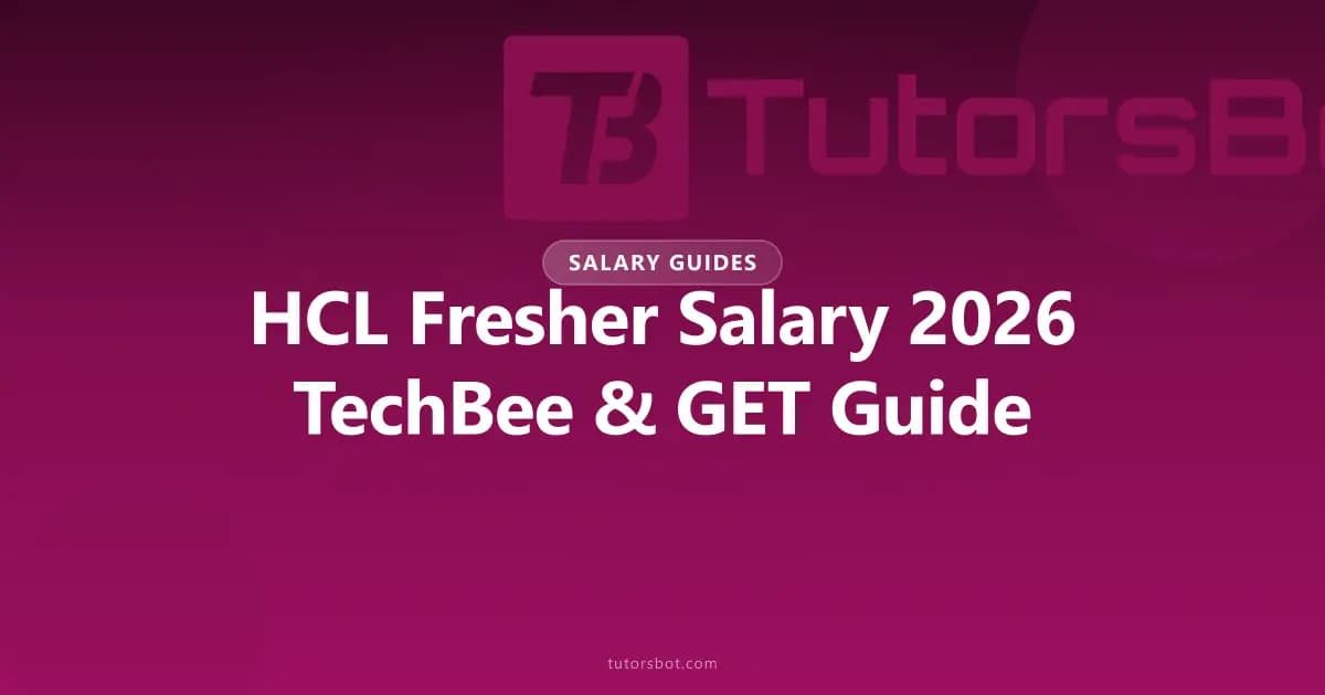 HCL Fresher Salary 2026: Graduate Engineer Trainee & TechBee Programme
