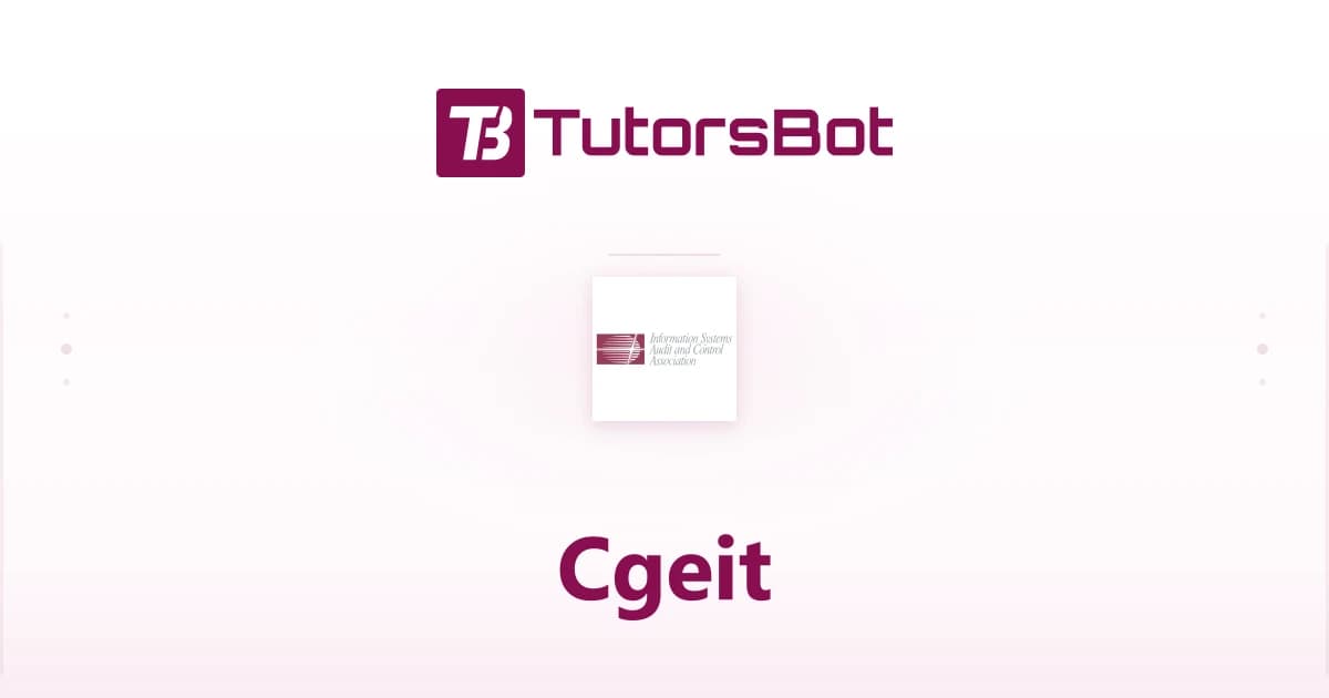 CGEIT — Certified in Governance of Enterprise IT