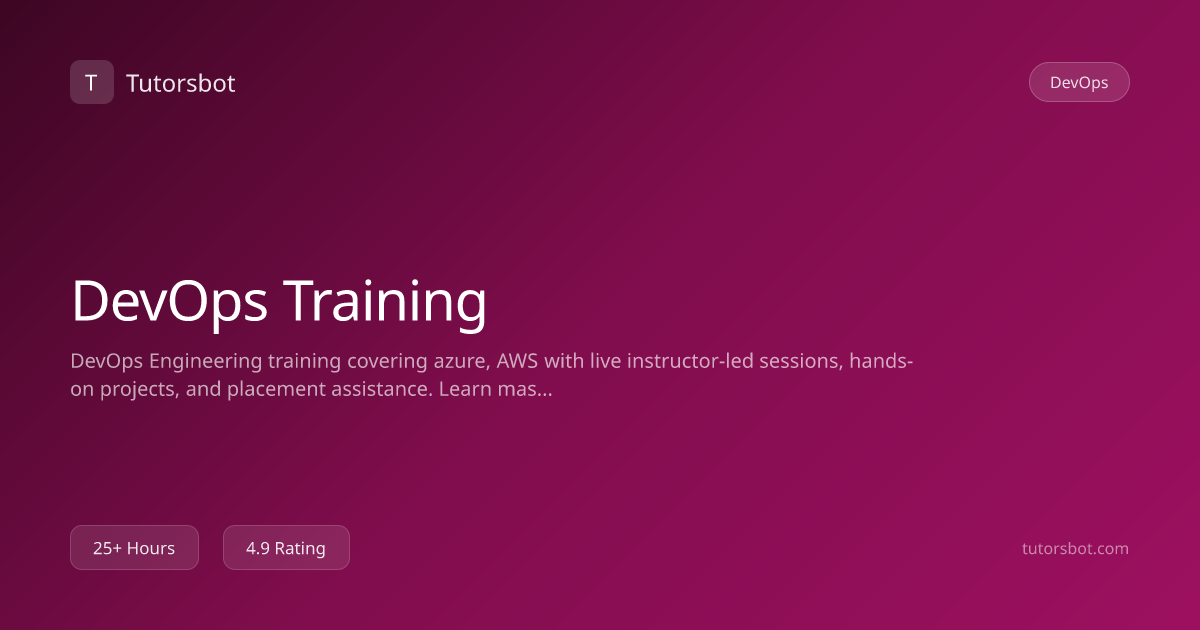 DevOps Training - Tutorsbot