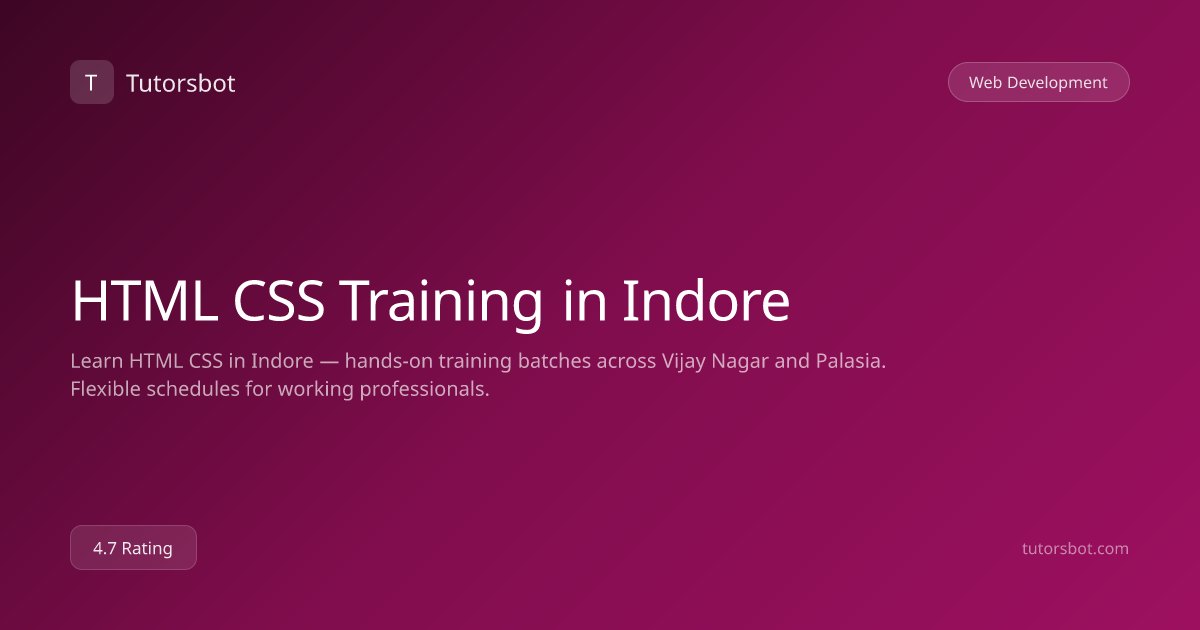 Html Css Training in Indore - Tutorsbot