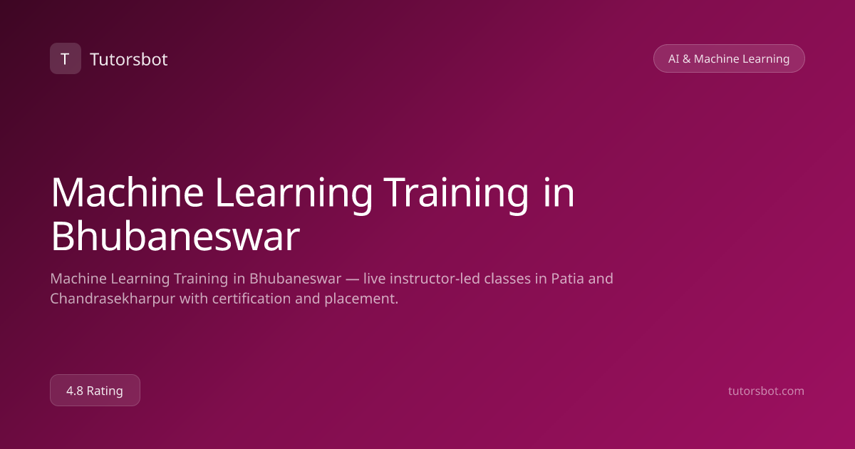 Machine Learning Training in Bhubaneswar - Tutorsbot