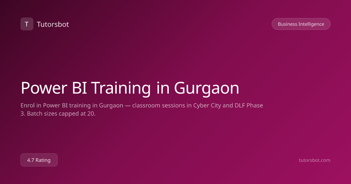Power BI Training in Gurgaon - Tutorsbot