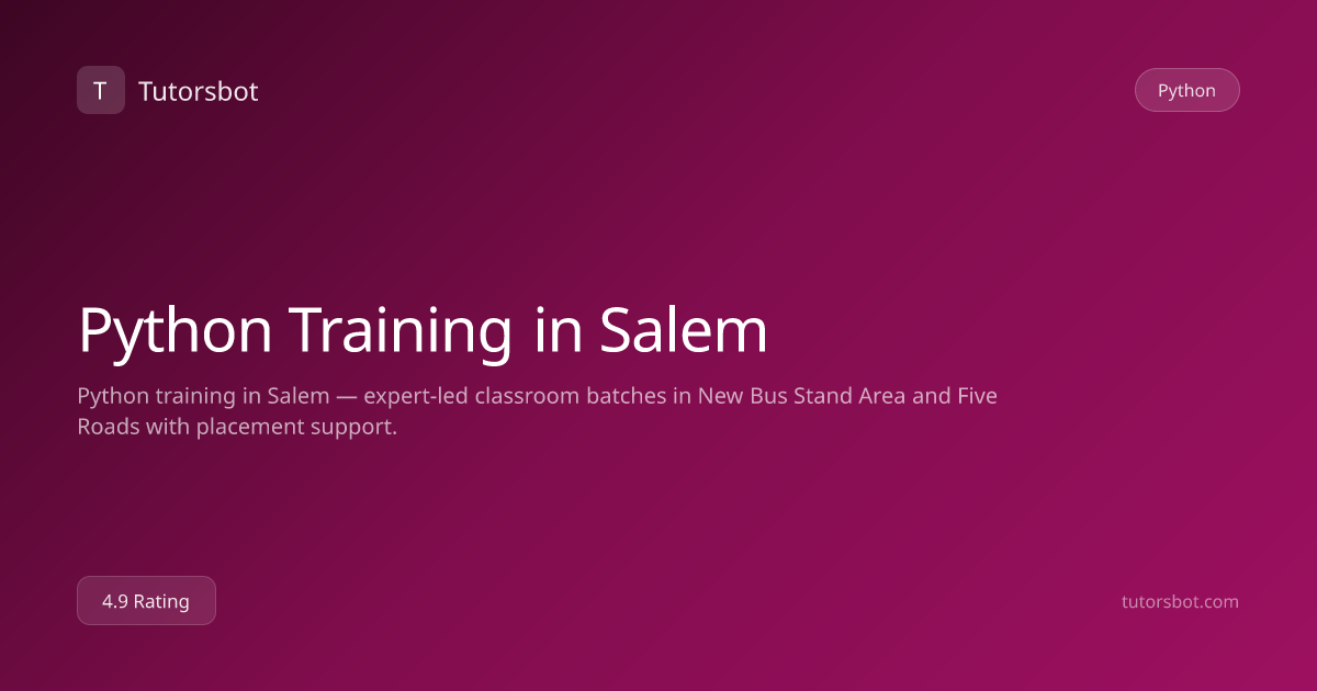 Python Training in Salem - Tutorsbot