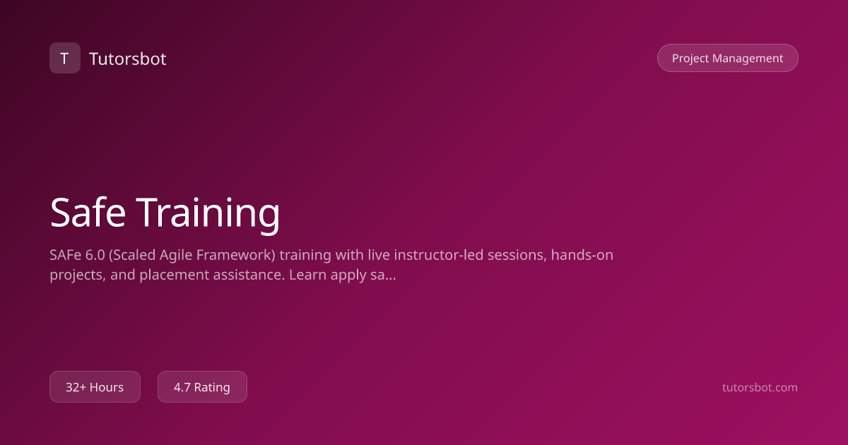 Safe Training - Tutorsbot