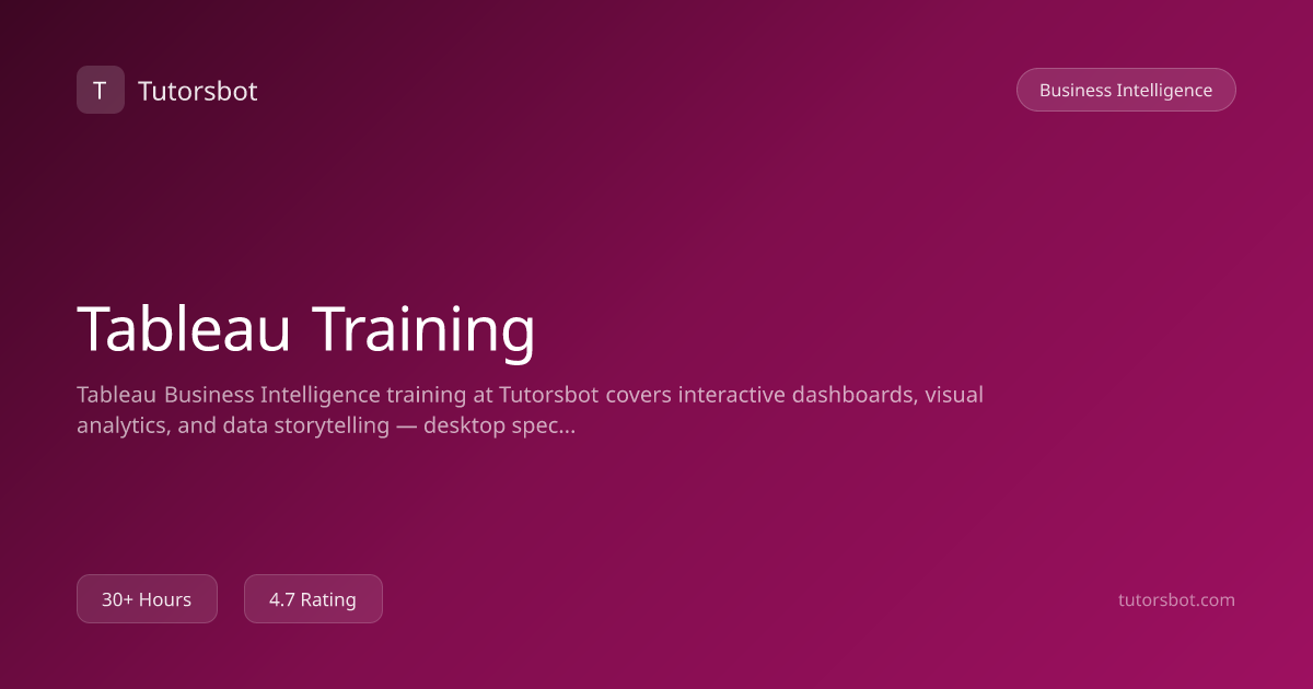 Tableau Training - Tutorsbot